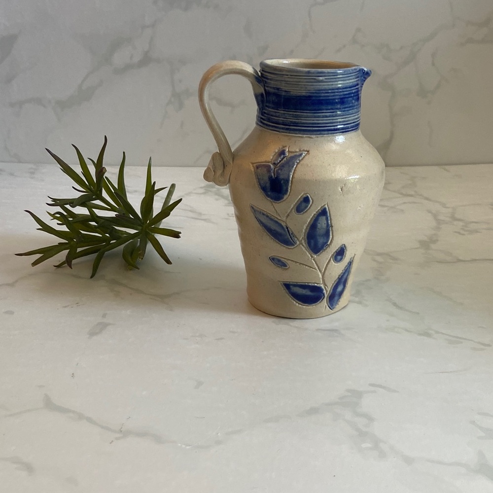 Small Neutral Ceramic Vase Minimalist Home Decor 5” Modern Accent pitcher